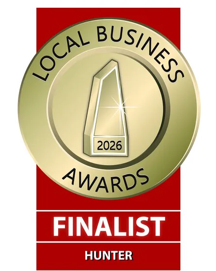 2026 Hunter Local Business Awards Finalist badge