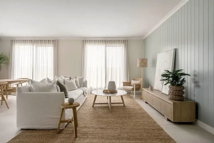 Freshly painted cream living room interior by Platinum Painting